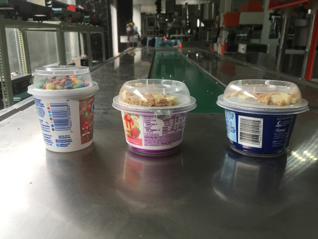 Samples done by cups filling sealing machine: